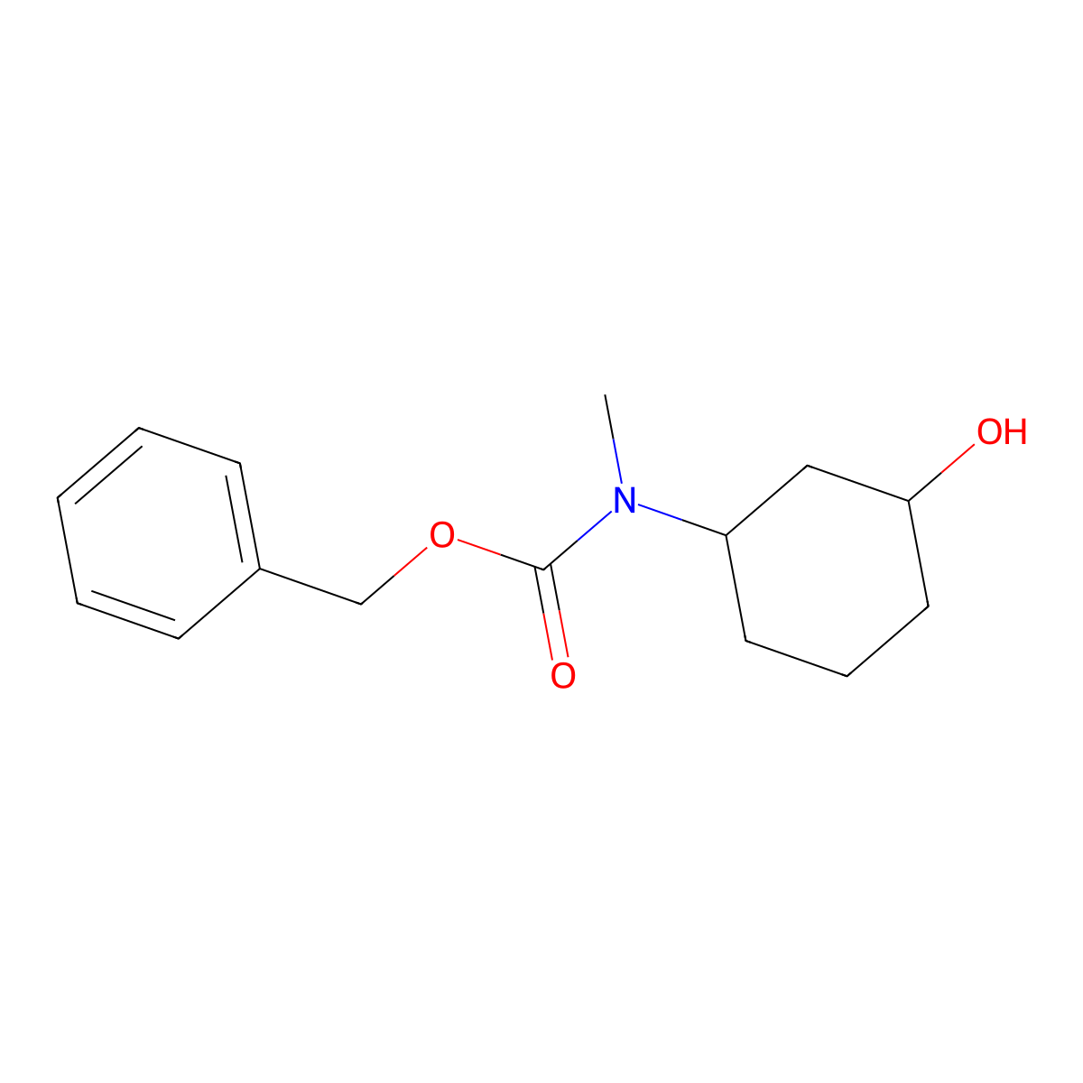 Benzyl N-(3-hydroxycyclohexyl)-N-methylcarbamate molecular structure, CAS 1823235-33-1