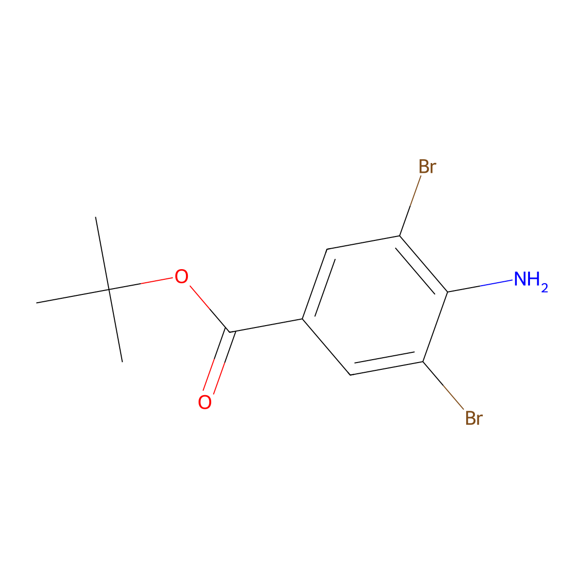 Tert-butyl 4-amino-3,5-dibromobenzoate molecular structure, CAS 1823236-49-2