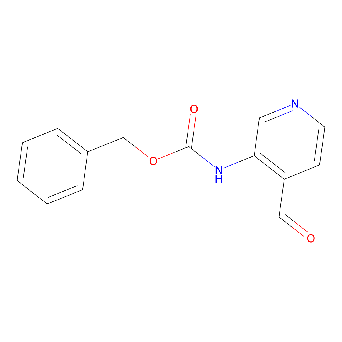 benzyl N-(4-formylpyridin-3-yl)carbamate molecular structure, CAS 1823237-18-8