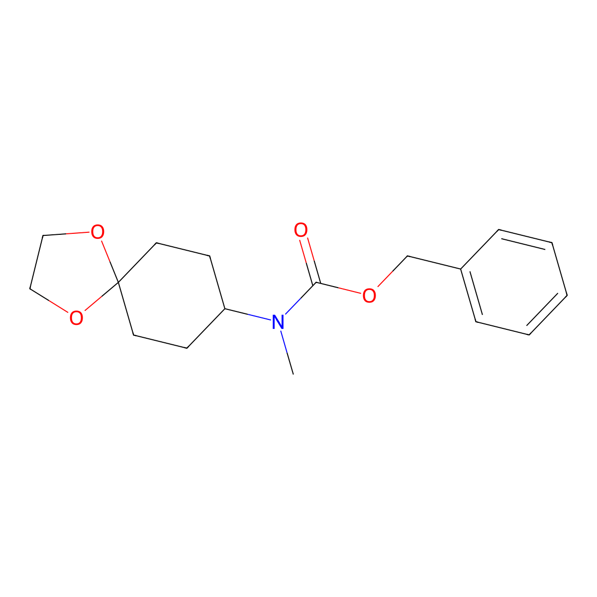 Benzyl methyl(1,4-dioxaspiro[4.5]decan-8-yl)carbamate molecular structure, CAS 1823237-20-2
