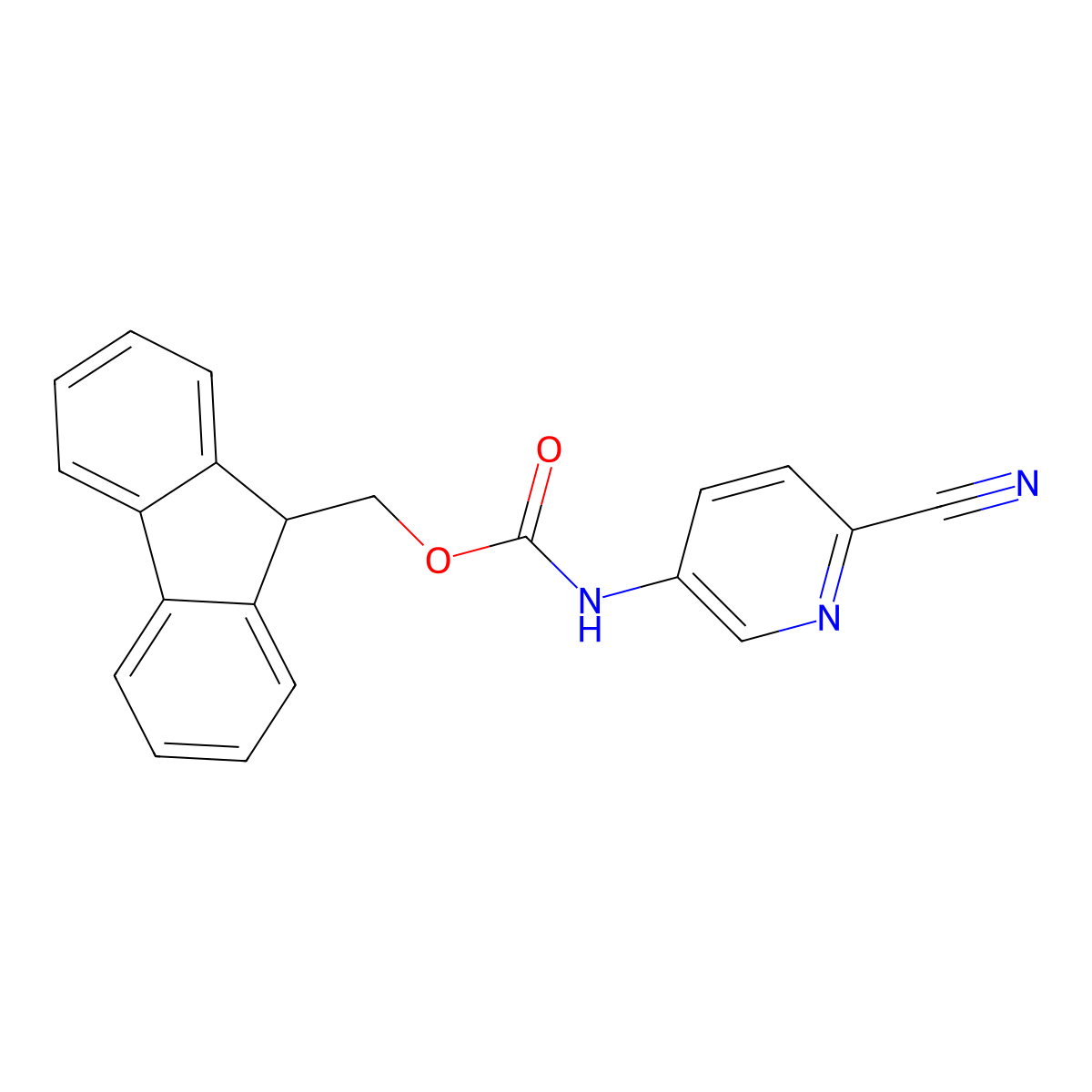 2-Cyano-5-(Fmoc-amino)pyridine molecular structure, CAS 1823243-89-5