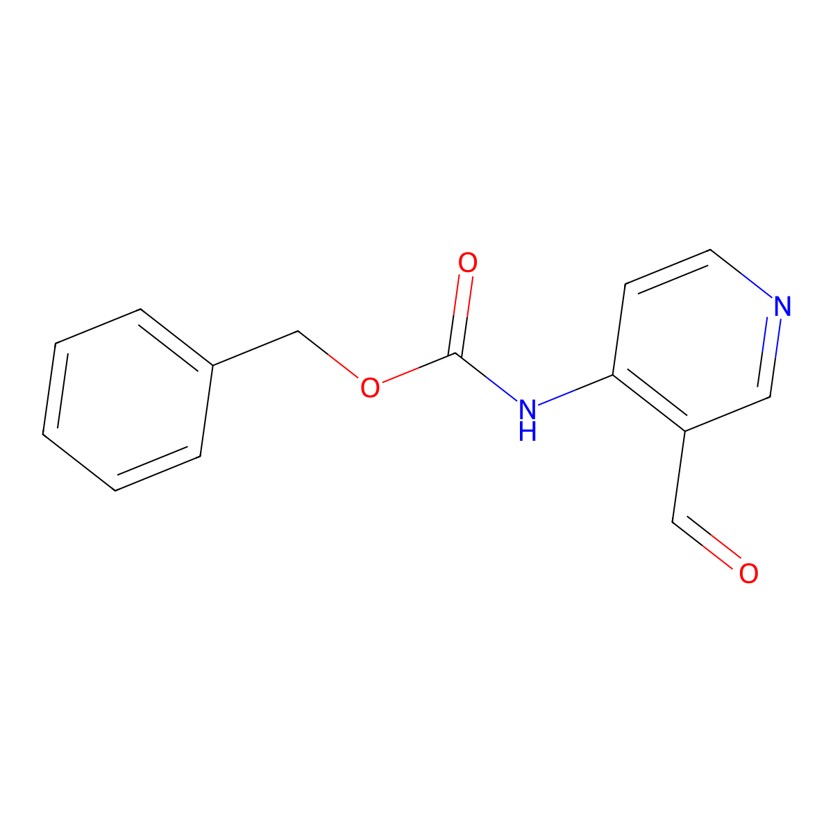 benzyl N-(3-formylpyridin-4-yl)carbamate molecular structure, CAS 1823244-12-7