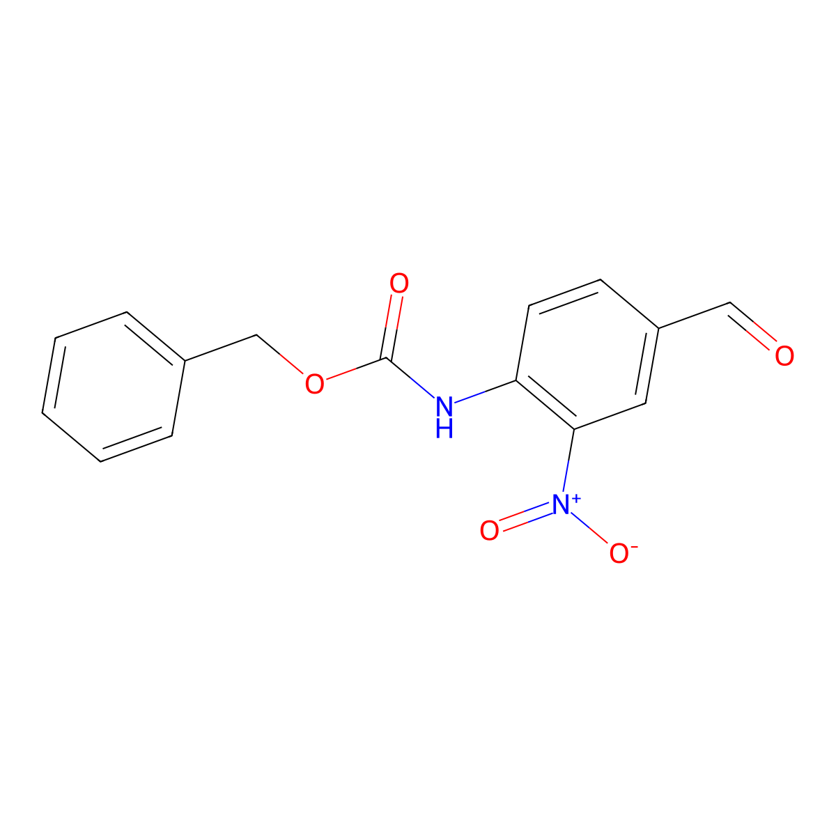 benzyl N-(4-formyl-2-nitrophenyl)carbamate molecular structure, CAS 1823244-20-7