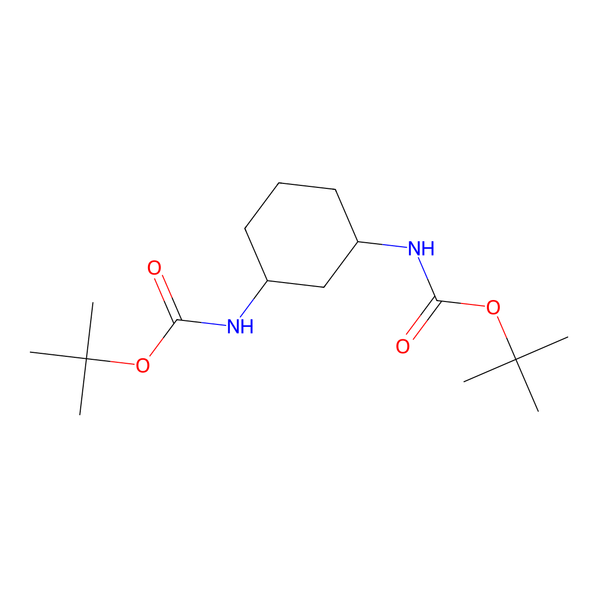 Ditert-butyl cyclohexane-1,3-diyldicarbamate molecular structure, CAS 1823244-92-3