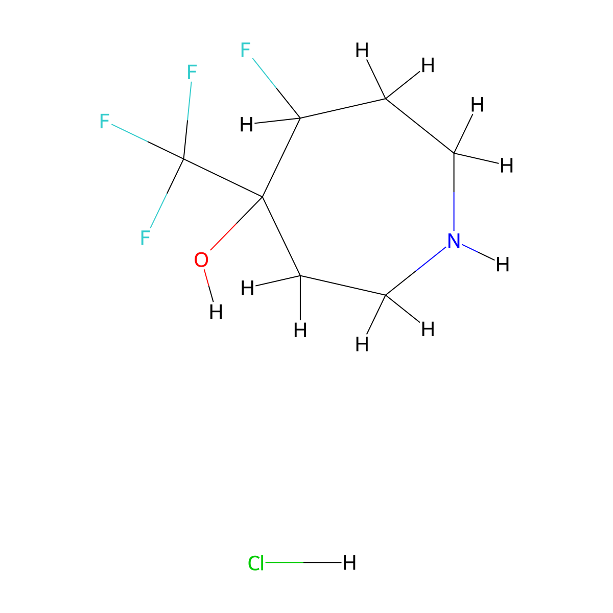 5-Fluoro-4-(trifluoromethyl)azepan-4-ol hydrochloride molecular structure, CAS 1823245-41-5