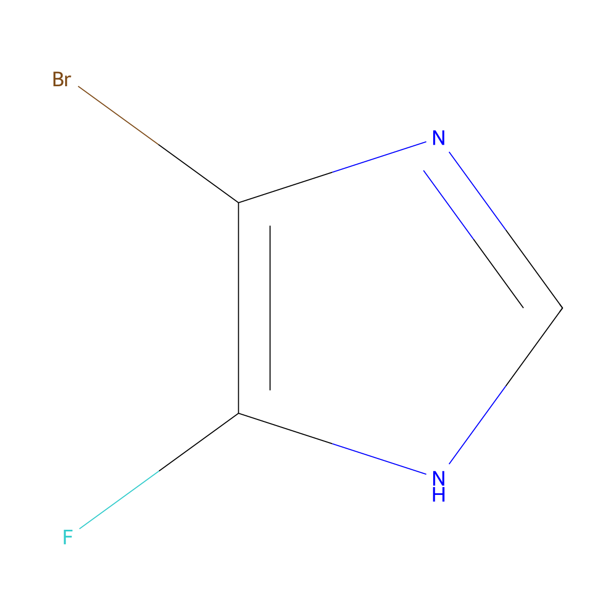 5-Bromo-4-fluoro-1H-imidazole molecular structure, CAS 1823245-63-1