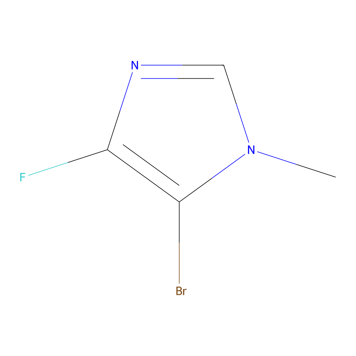 5-Bromo-4-fluoro-1-methyl-1H-imidazole molecular structure, CAS 1823245-72-2