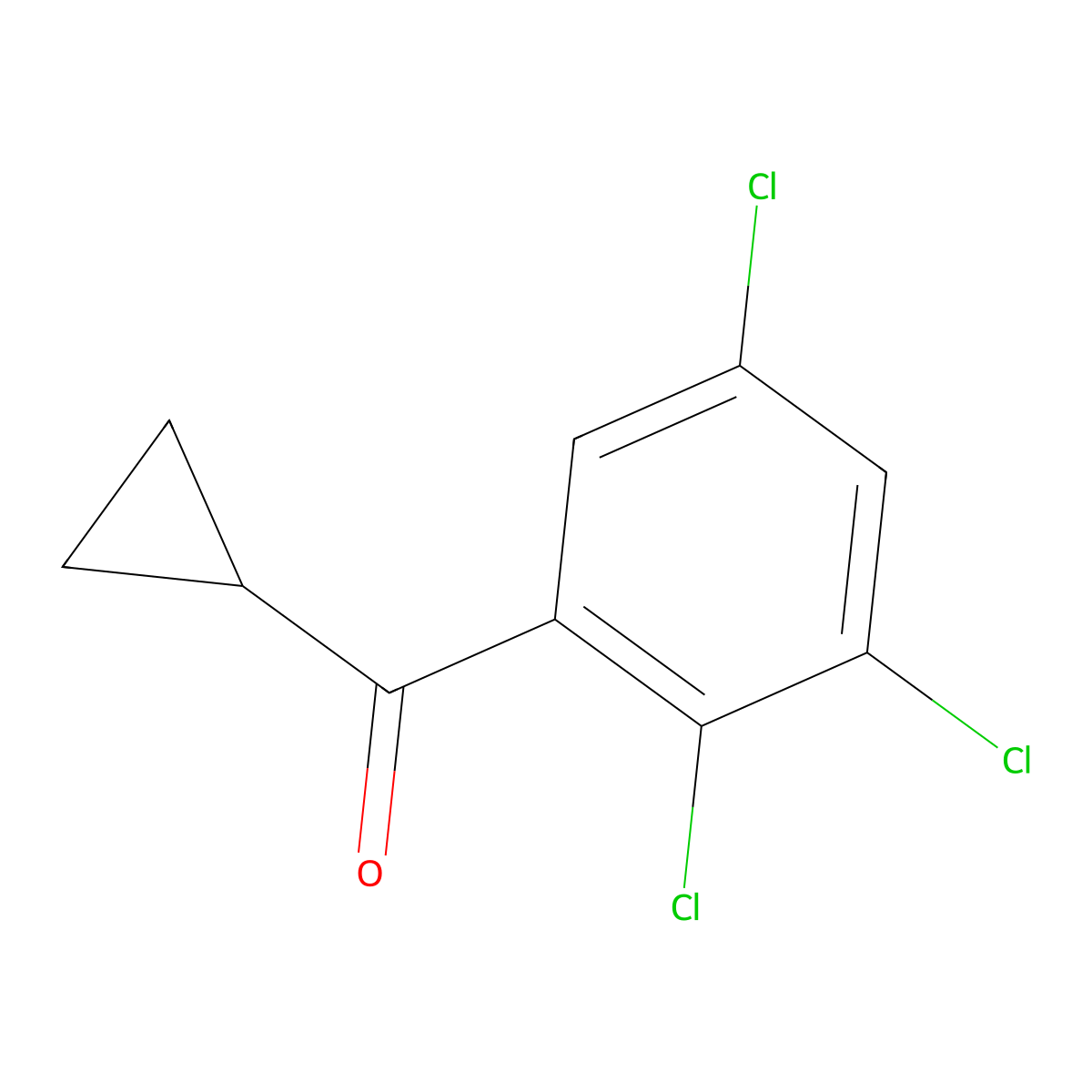 Cyclopropyl(2,3,5-trichlorophenyl)methanone molecular structure, CAS 1823246-04-3