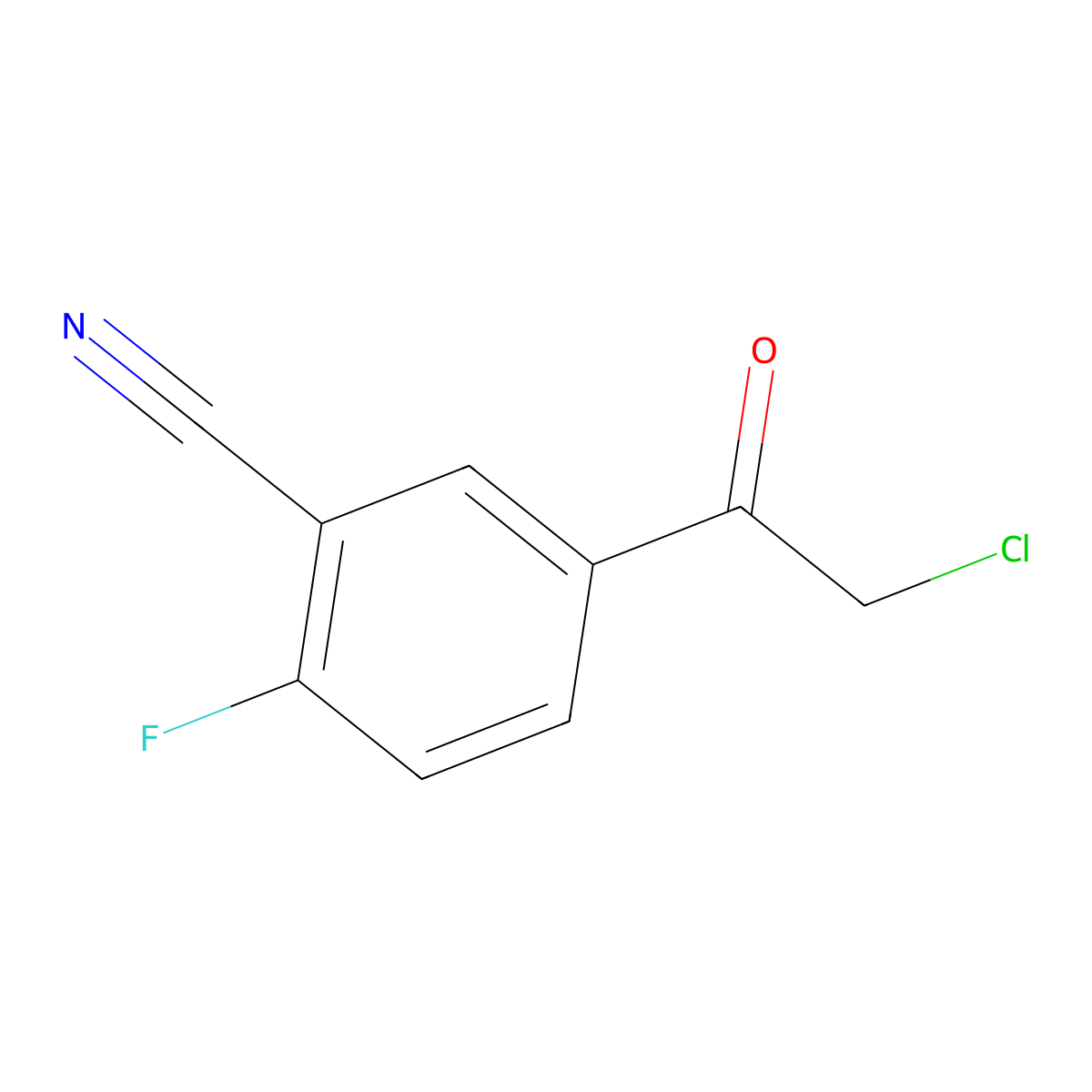 5-(2-Chloroacetyl)-2-fluorobenzonitrile molecular structure, CAS 1823247-13-7