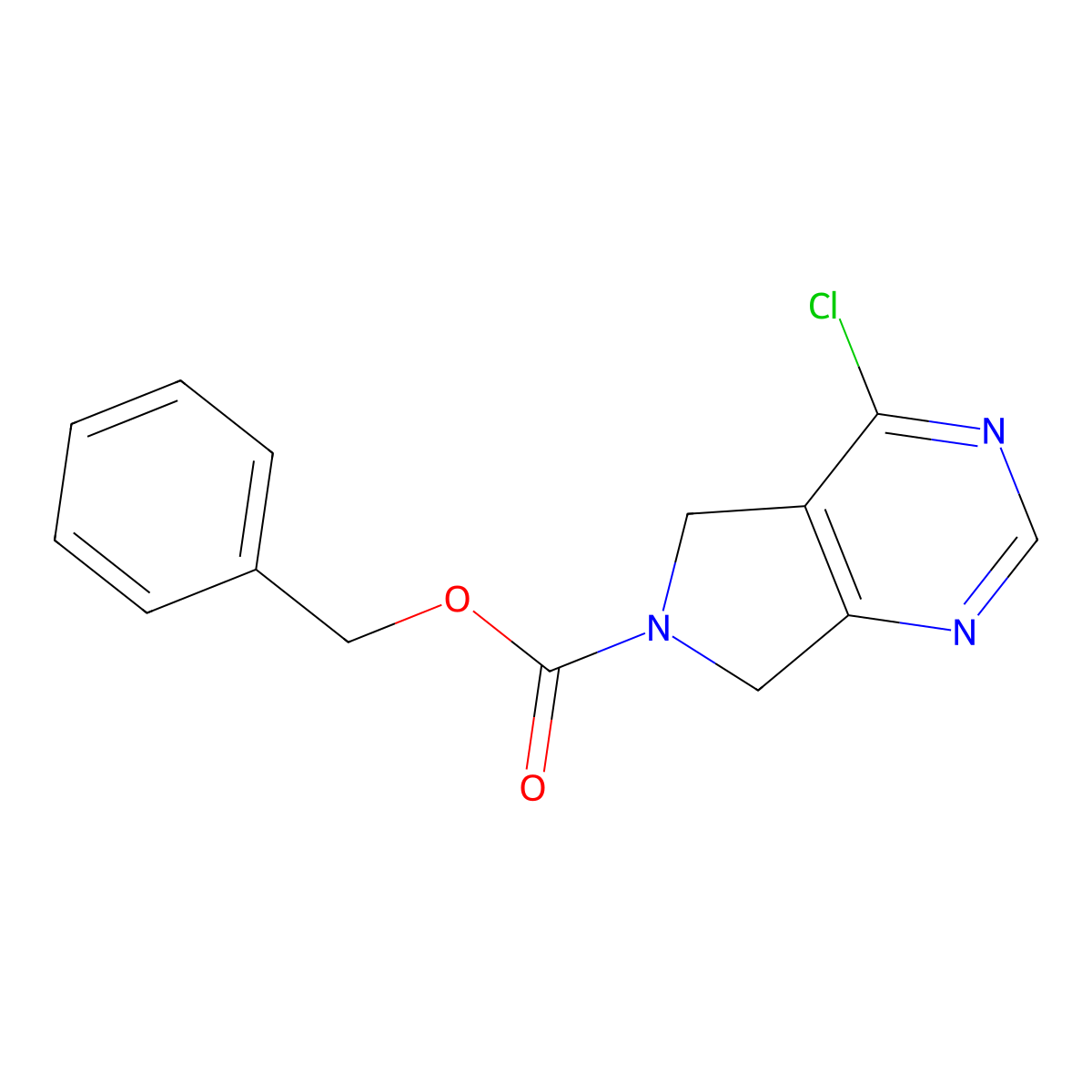 benzyl 4-chloro-5H,6H,7H-pyrrolo[3,4-d]pyrimidine-6-carboxylate molecular structure, CAS 1823247-17-1