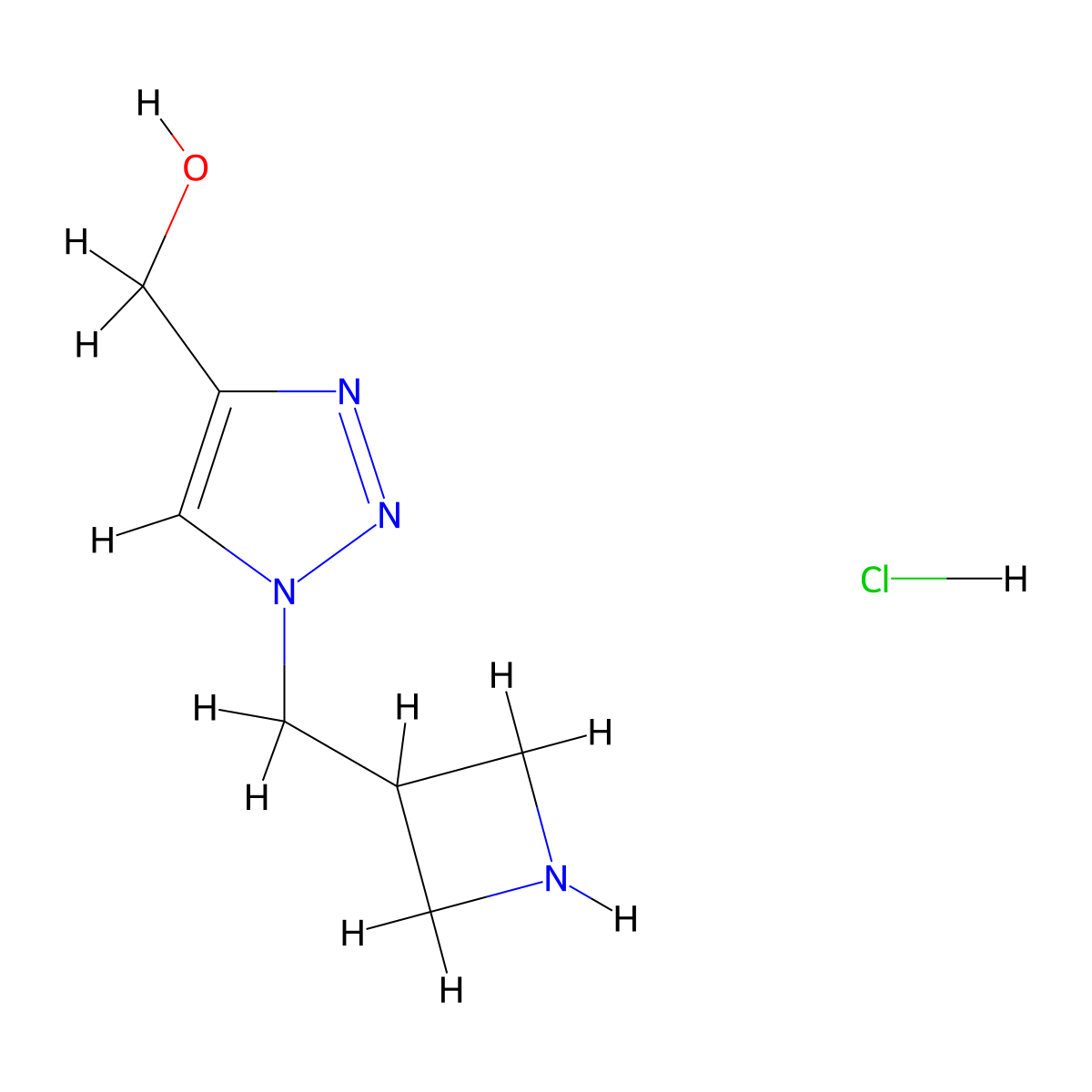 (1-(azetidin-3-ylmethyl)-1H-1,2,3-triazol-4-yl)methanol hydrochloride molecular structure, CAS 1823247-22-8