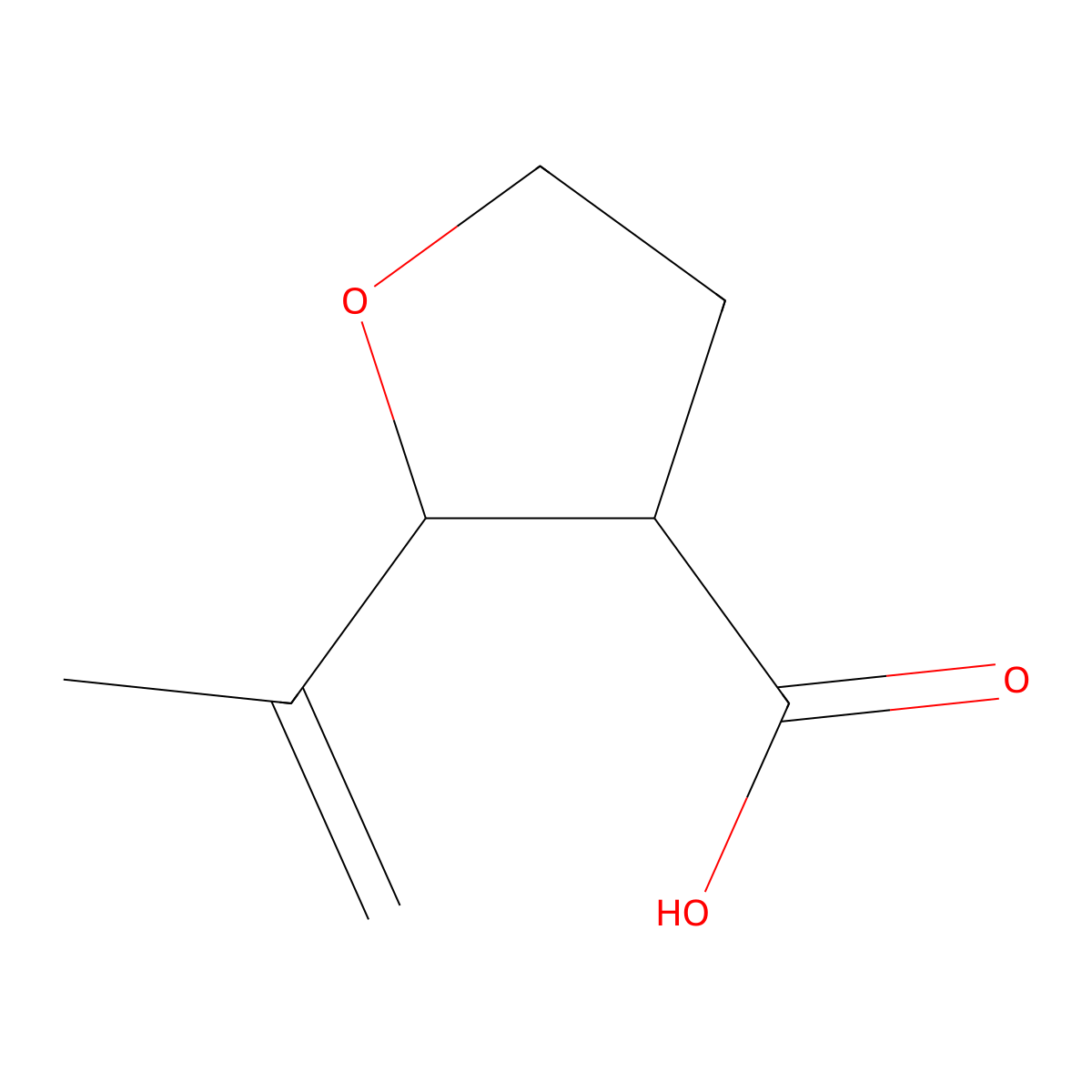 2-(Prop-1-en-2-yl)oxolane-3-carboxylic acid molecular structure, CAS 1823247-28-4