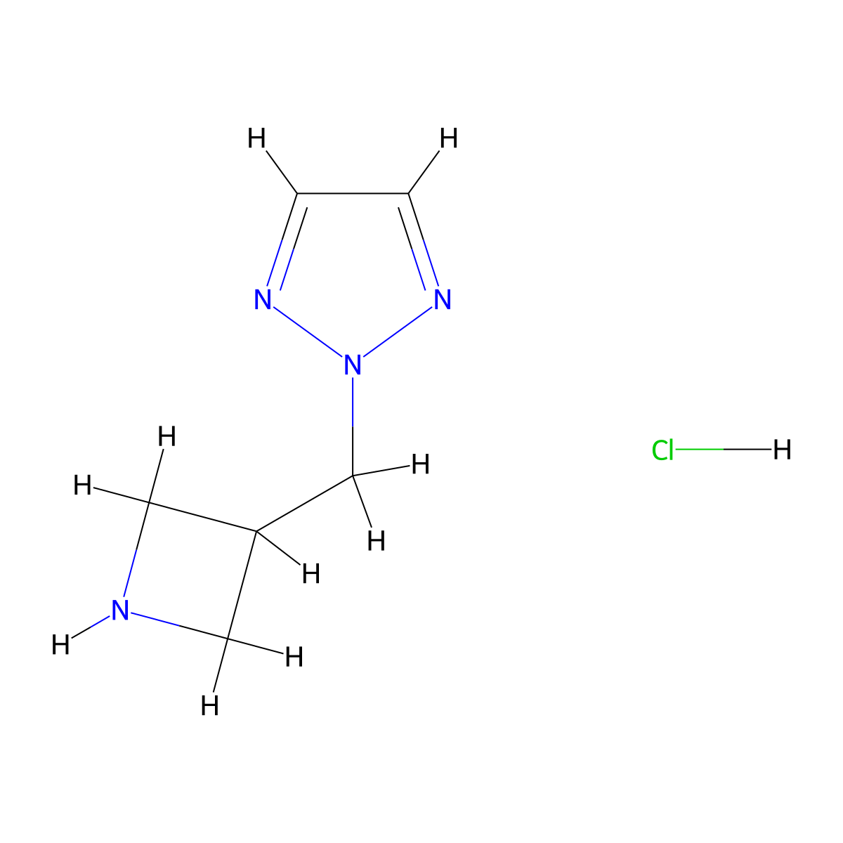 2-(azetidin-3-ylmethyl)-2H-1,2,3-triazole hydrochloride molecular structure, CAS 1823247-30-8