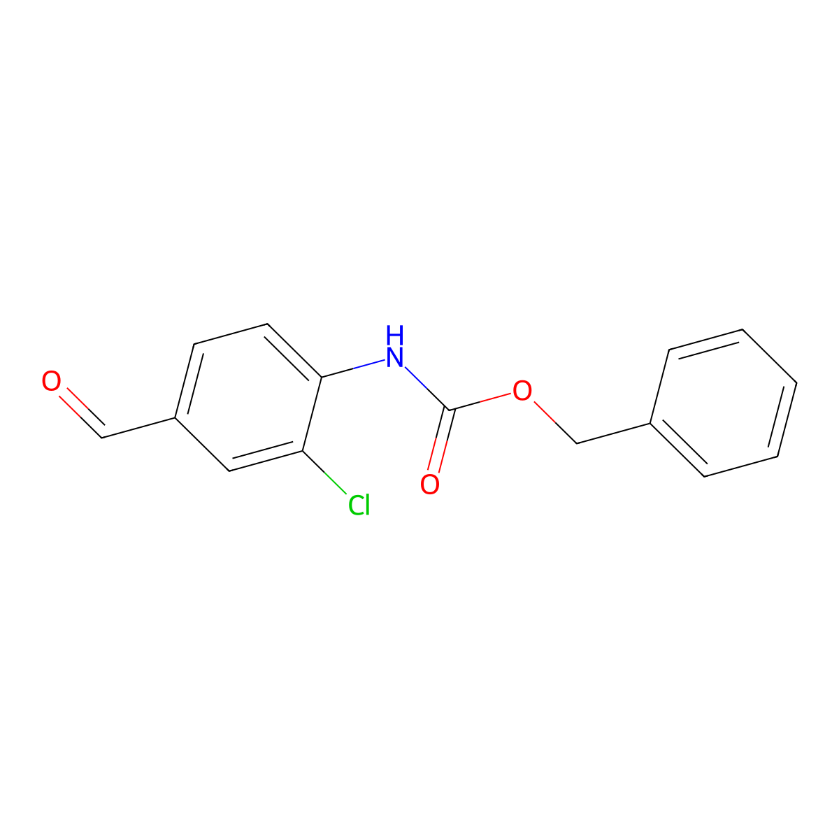 benzyl N-(2-chloro-4-formylphenyl)carbamate molecular structure, CAS 1823248-77-6