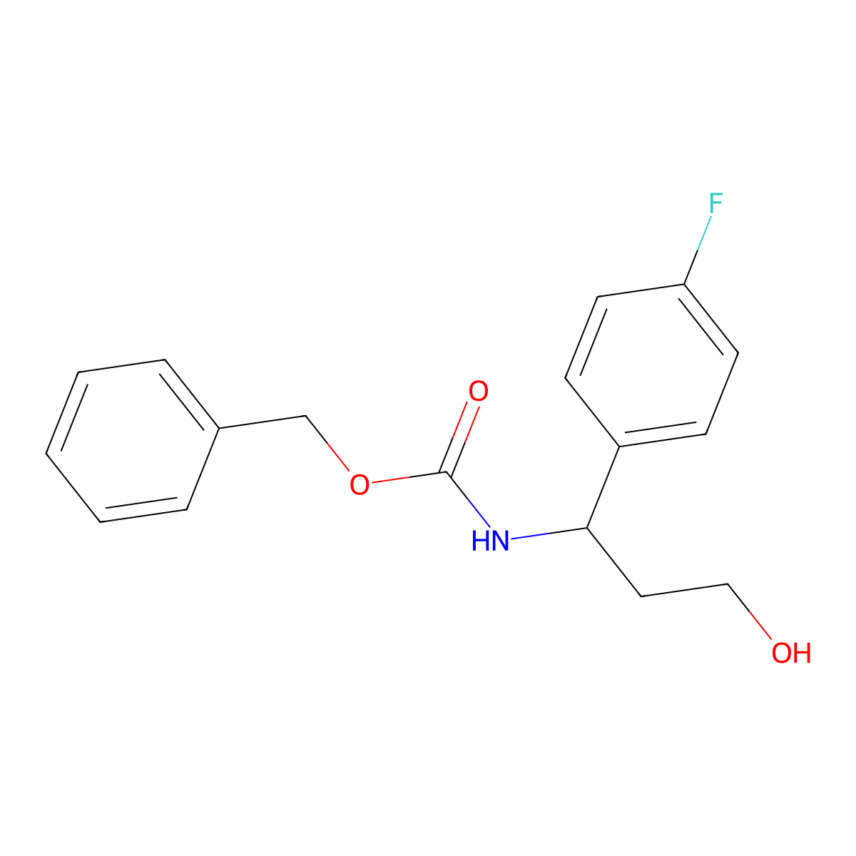 benzyl N-[1-(4-fluorophenyl)-3-hydroxypropyl]carbamate molecular structure, CAS 1823251-29-1