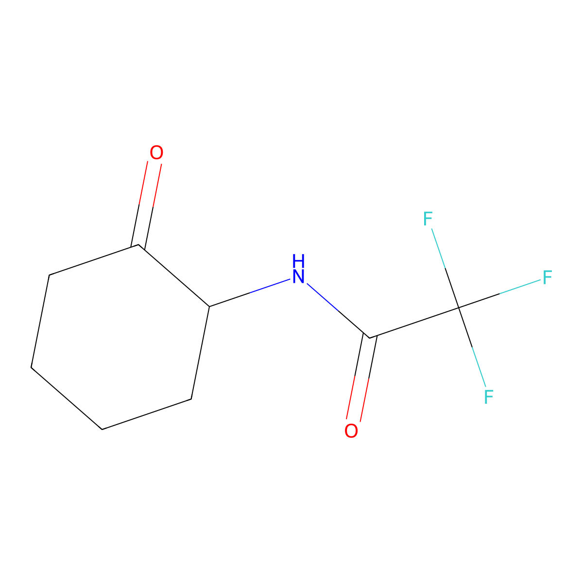 2,2,2-trifluoro-N-(2-oxocyclohexyl)acetamide molecular structure, CAS 1823251-42-8