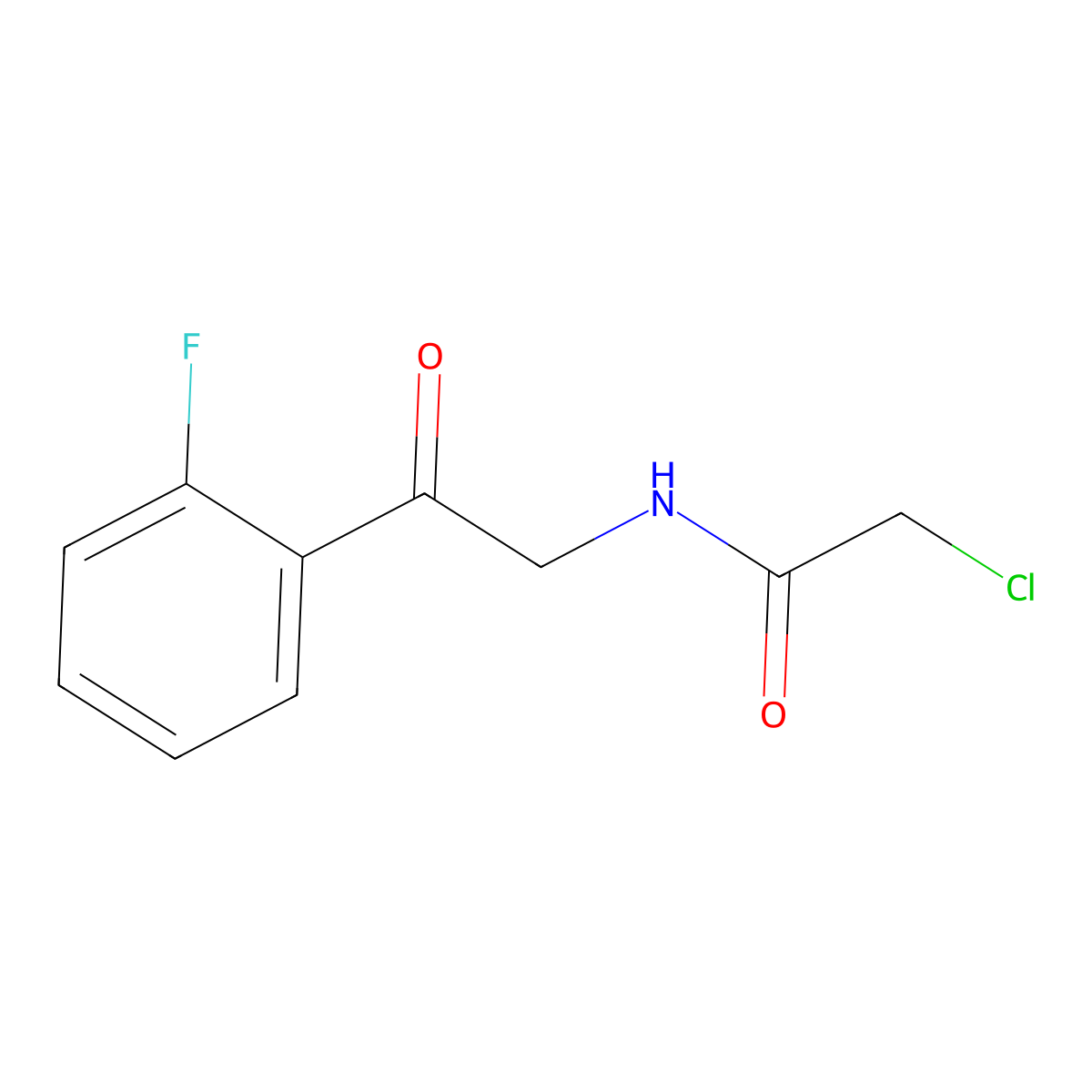 2-chloro-N-[2-(2-fluorophenyl)-2-oxoethyl]acetamide molecular structure, CAS 1823252-50-1