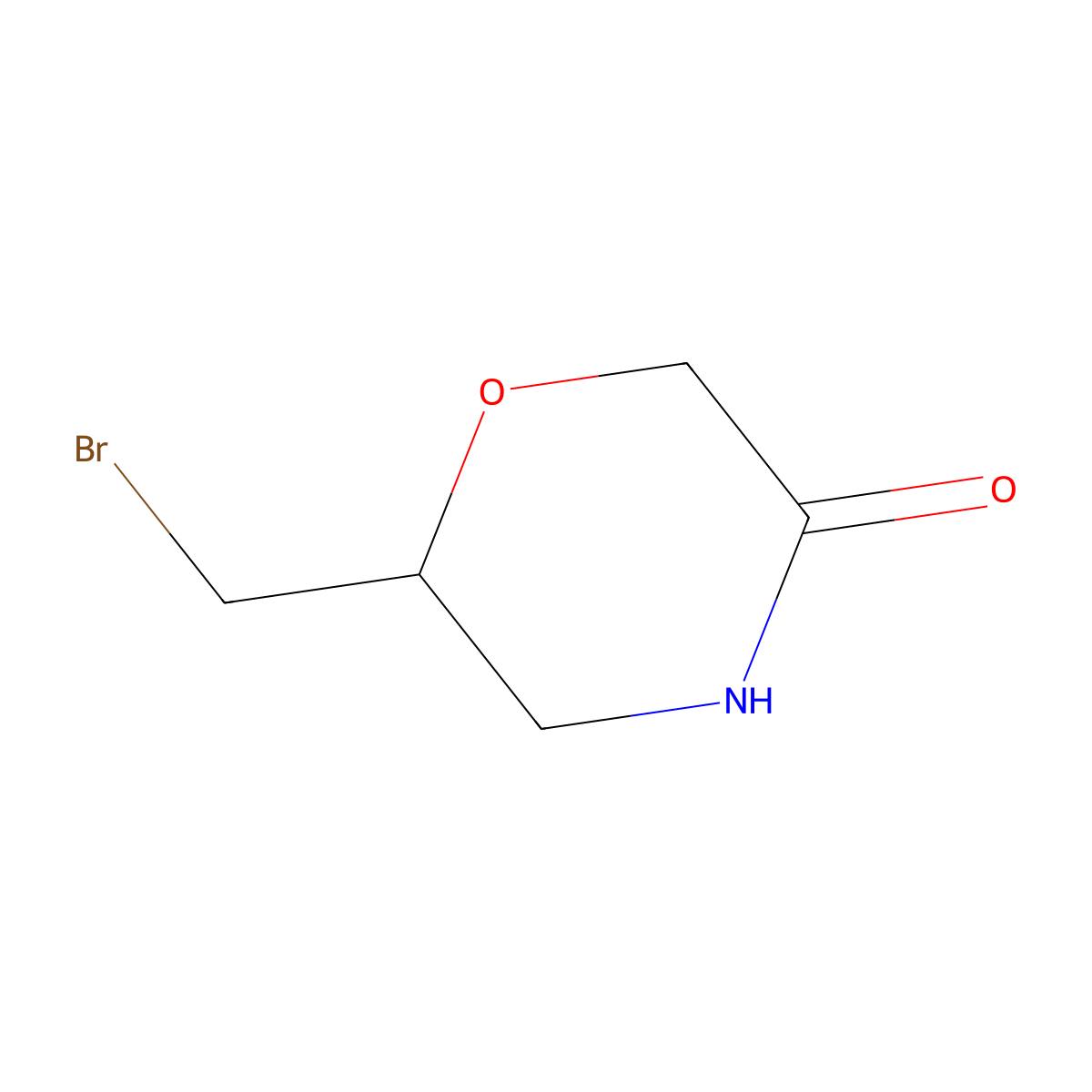 6-(Bromomethyl)morpholin-3-one molecular structure, CAS 1823252-67-0