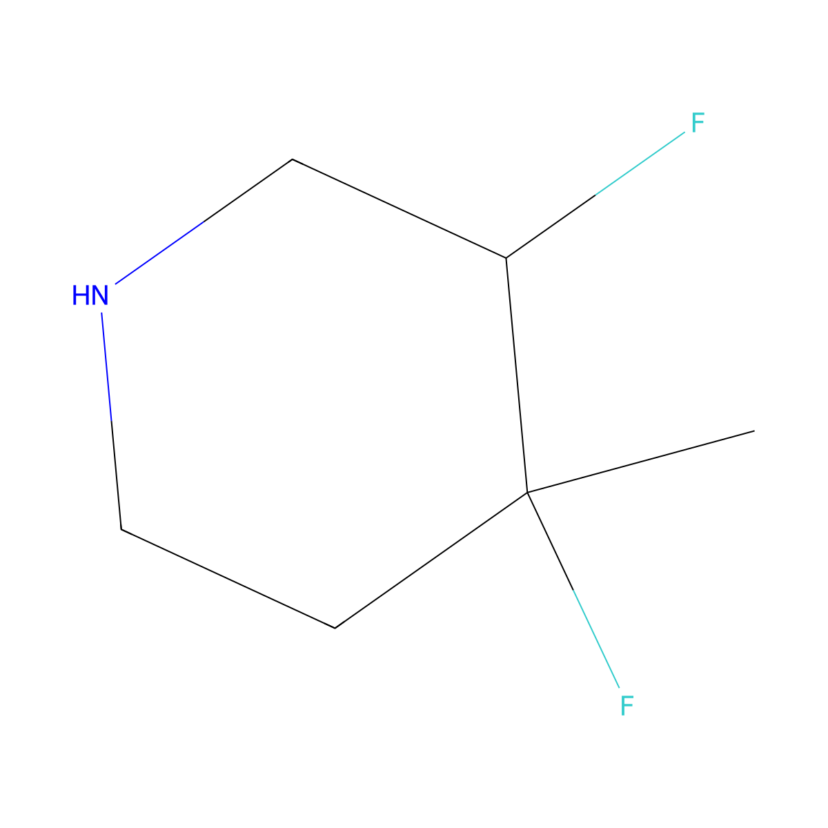 3,4-Difluoro-4-methylpiperidine molecular structure, CAS 1823252-89-6
