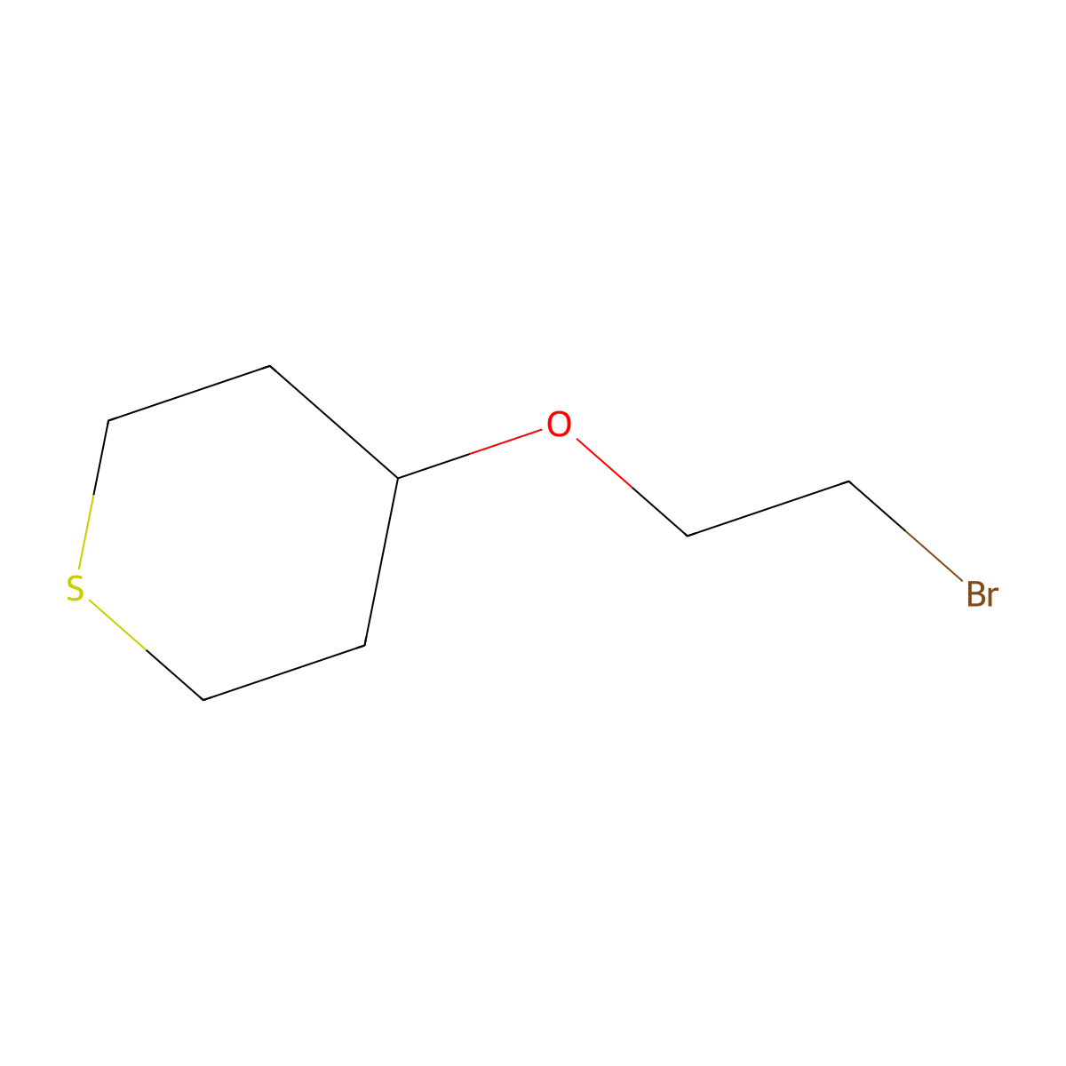 4-(2-Bromoethoxy)thiane molecular structure, CAS 1823253-27-5