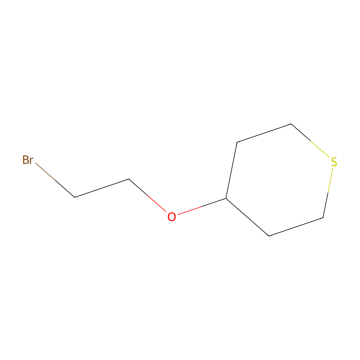 4-(2-Bromoethoxy)thiane molecular structure, CAS 1823253-27-5
