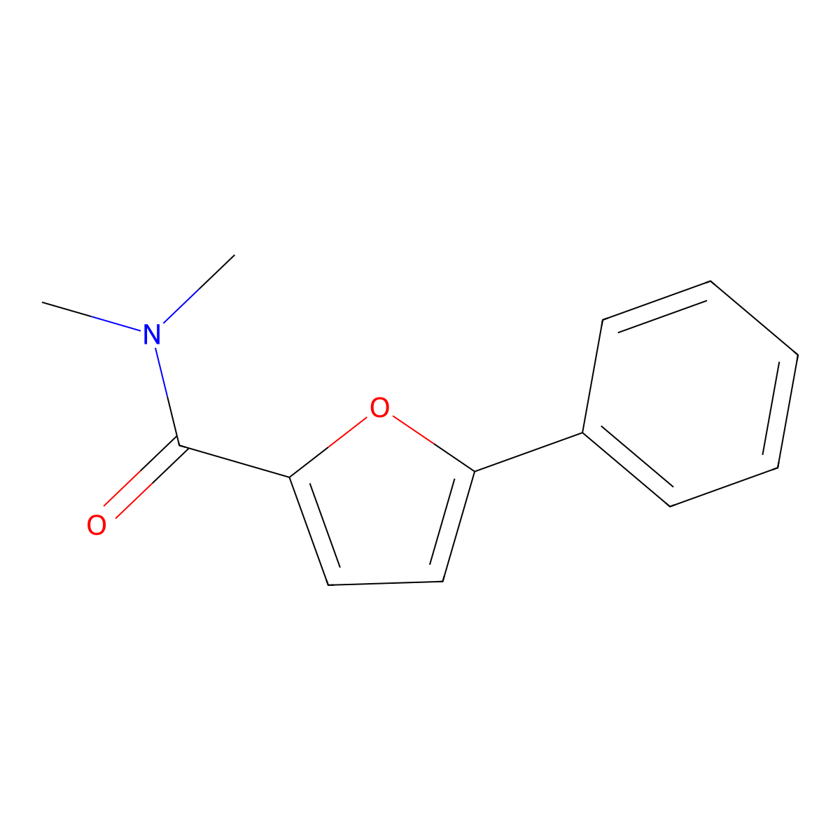 N,N-dimethyl-5-phenylfuran-2-carboxamide molecular structure, CAS 1823253-94-6