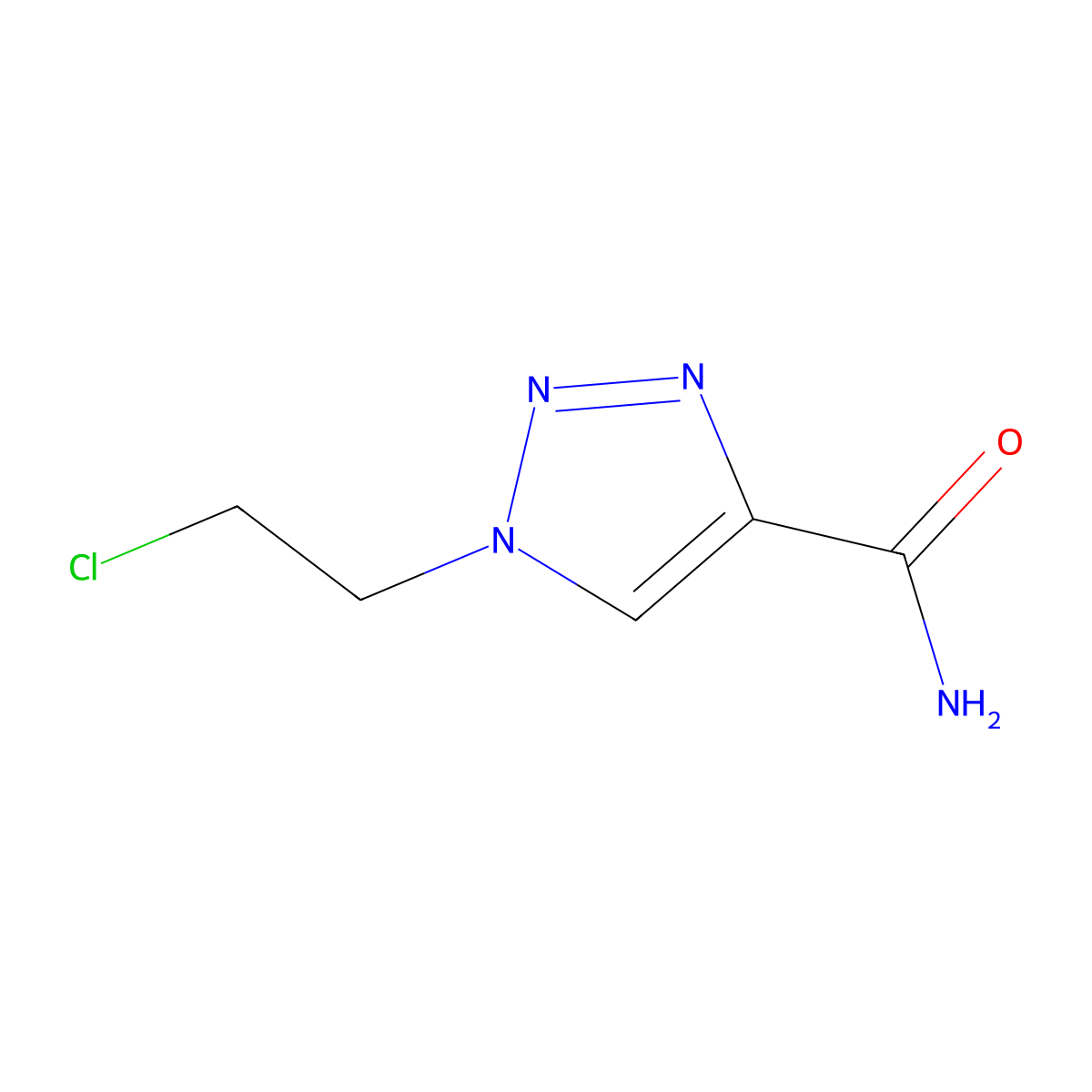 1-(2-chloroethyl)-1H-1,2,3-triazole-4-carboxamide molecular structure, CAS 1823253-96-8