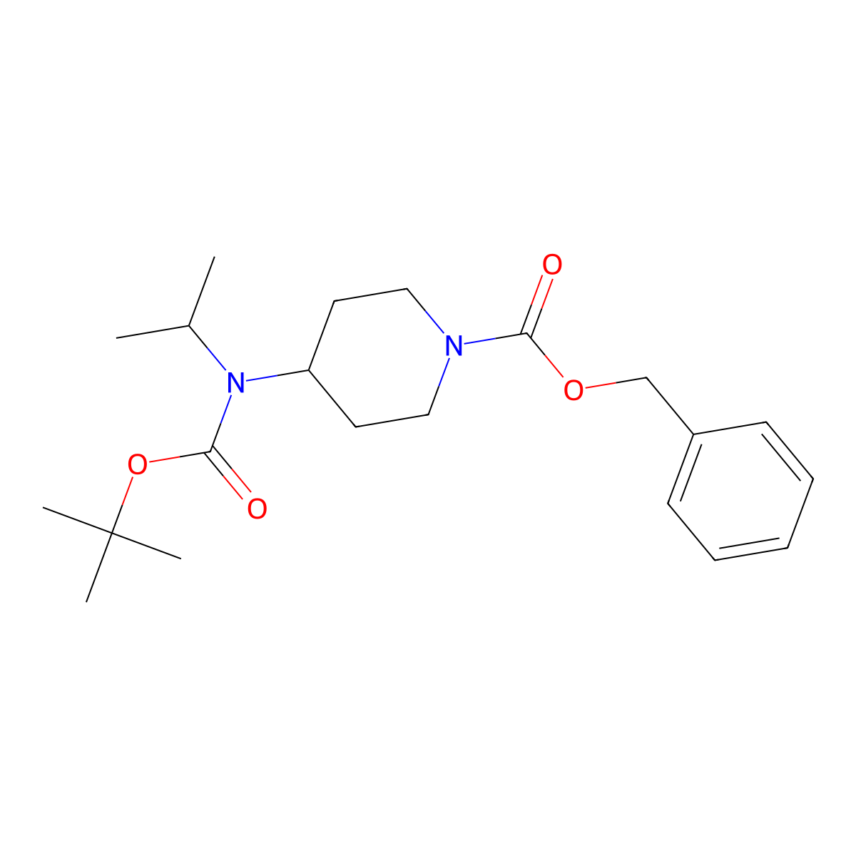 Benzyl 4-{[(tert-butoxy)carbonyl](propan-2-YL)aminopiperidine-1-carboxylate molecular structure, CAS 1823255-81-7