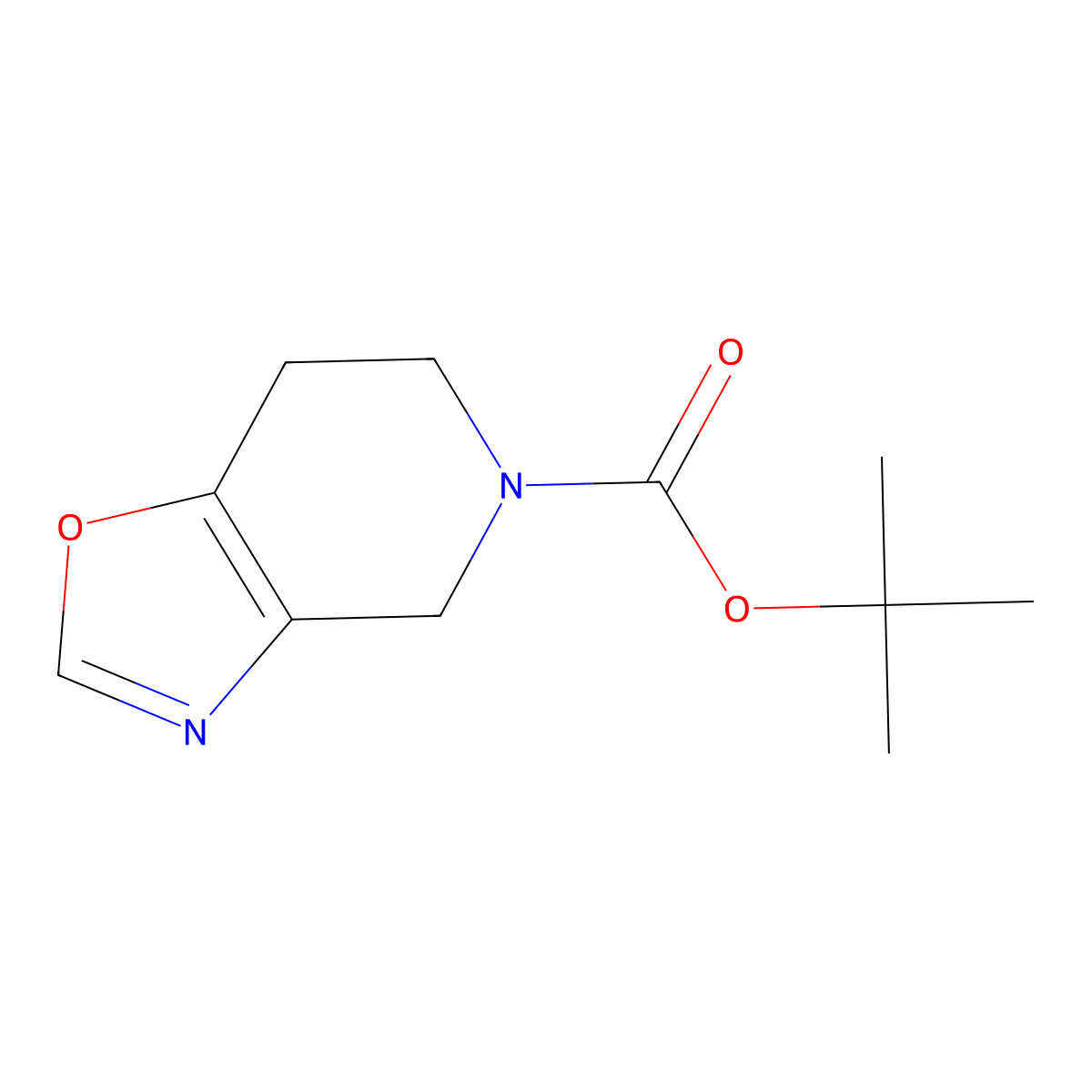 tert-butyl 4H,5H,6H,7H-[1,3]oxazolo[4,5-c]pyridine-5-carboxylate molecular structure, CAS 1823255-84-0