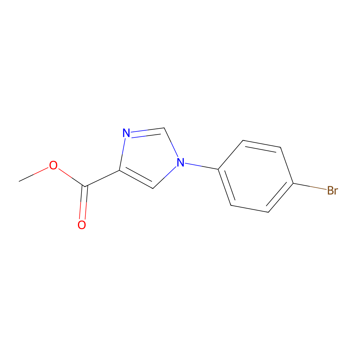 methyl 1-(4-bromophenyl)-1H-imidazole-4-carboxylate molecular structure, CAS 1823255-95-3