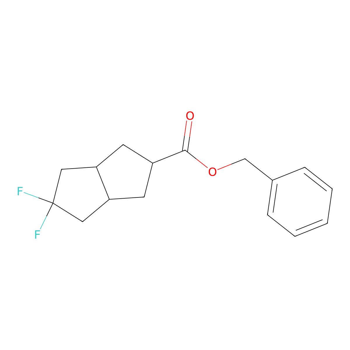 Benzyl 5,5-difluorooctahydropentalene-2-carboxylate molecular structure, CAS 1823257-14-2