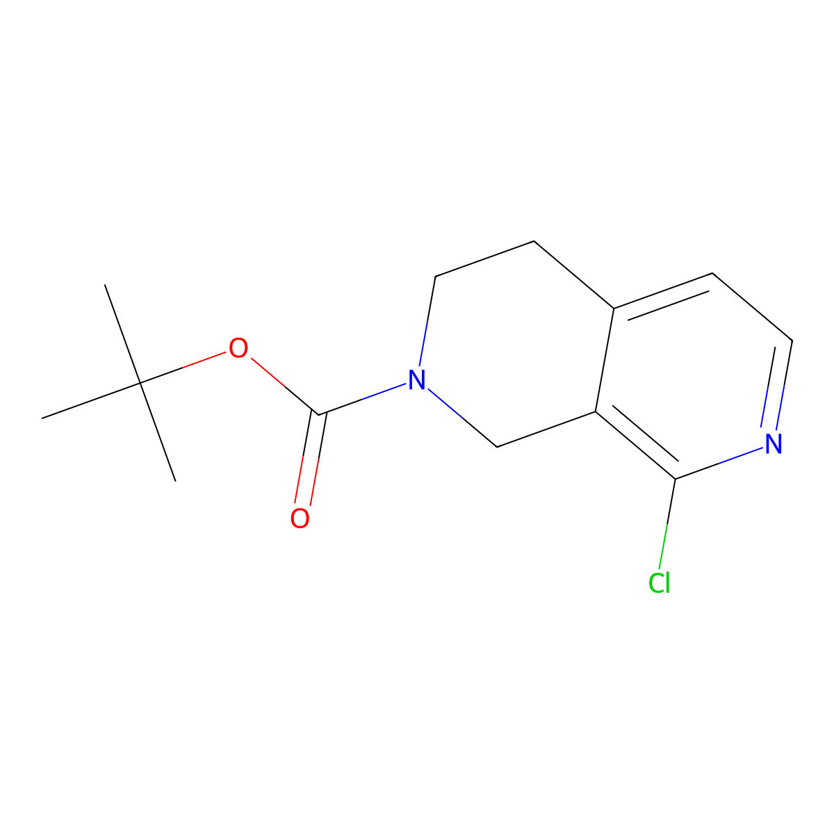 tert-Butyl 8-chloro-3,4-dihydro-2,7-naphthyridine-2(1H)-carboxylate molecular structure, CAS 1823257-74-4