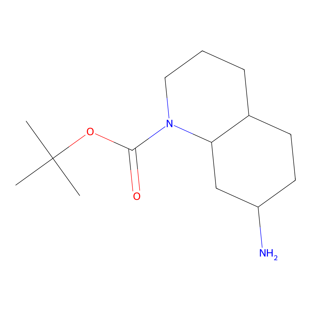 Tert-butyl 7-amino-decahydroquinoline-1-carboxylate molecular structure, CAS 1823260-93-0