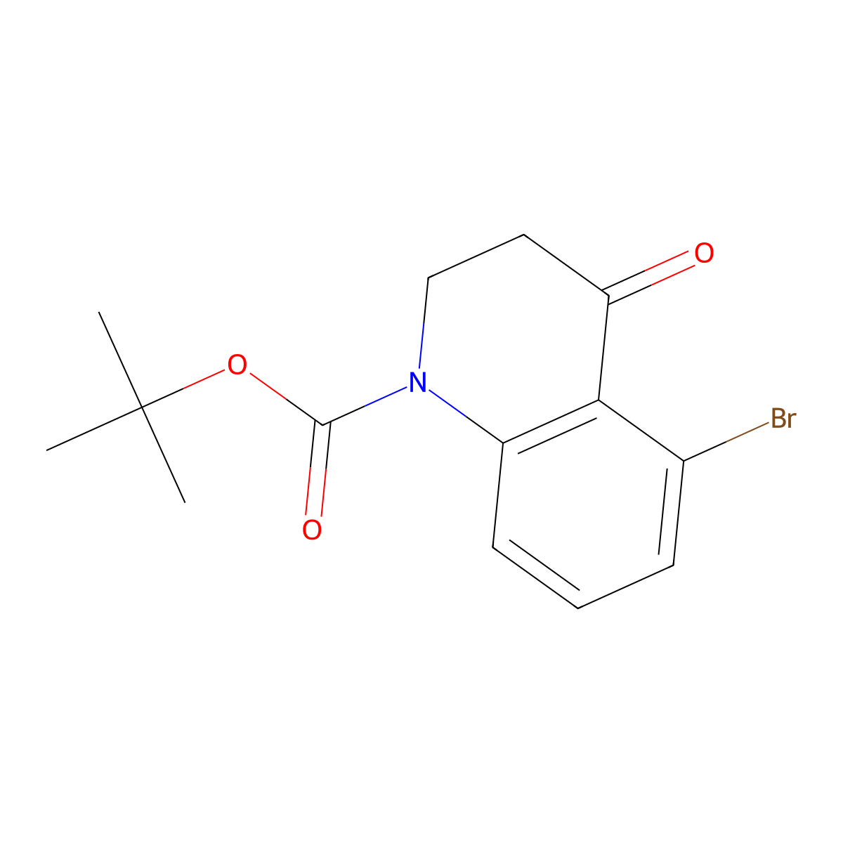 Tert-butyl 5-bromo-4-oxo-1,2,3,4-tetrahydroquinoline-1-carboxylate molecular structure, CAS 1823262-91-4