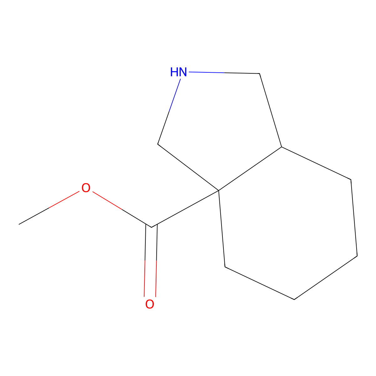 methyl octahydro-3aH-isoindole-3a-carboxylate molecular structure, CAS 1823262-96-9
