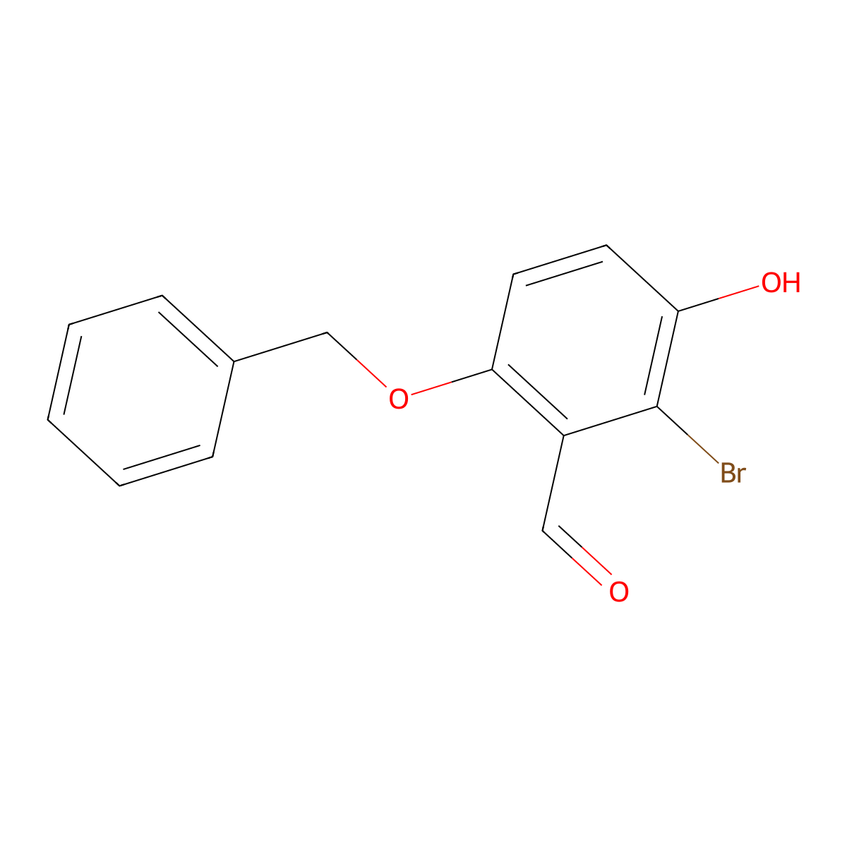 6-(Benzyloxy)-2-bromo-3-hydroxybenzaldehyde molecular structure, CAS 1823263-71-3