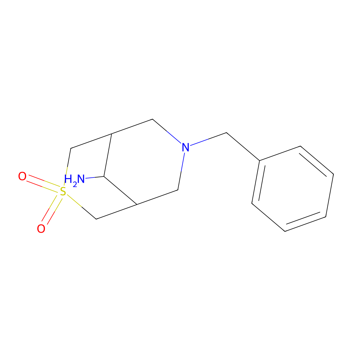 9-Amino-7-benzyl-3lambda6-thia-7-azabicyclo[3.3.1]nonane-3,3-dione molecular structure, CAS 1823265-87-7