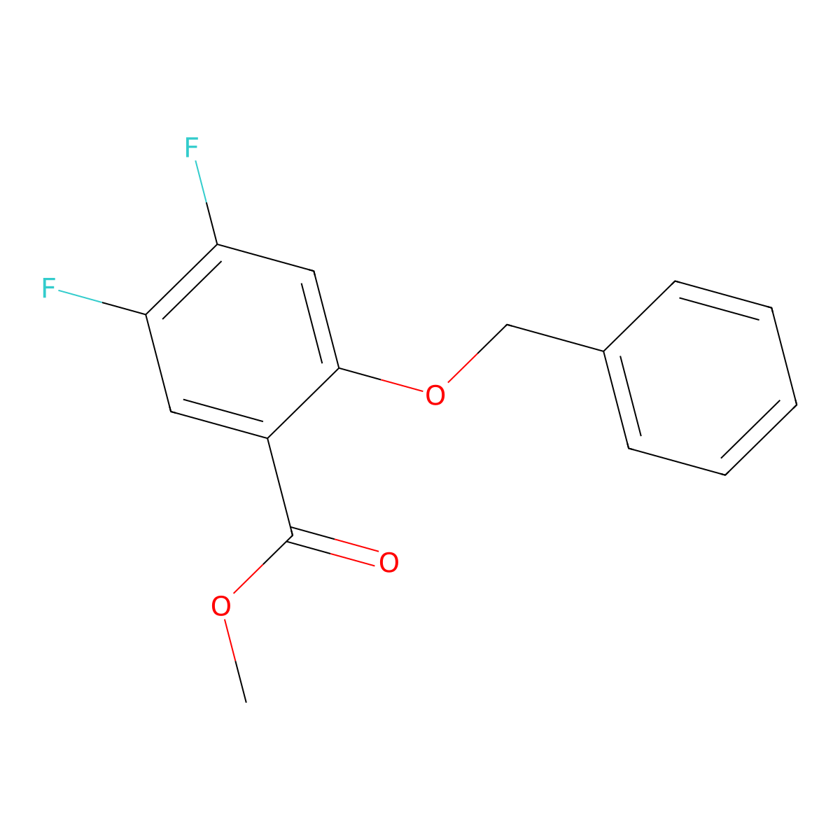 Methyl 2-(benzyloxy)-4,5-difluorobenzoate molecular structure, CAS 1823267-50-0