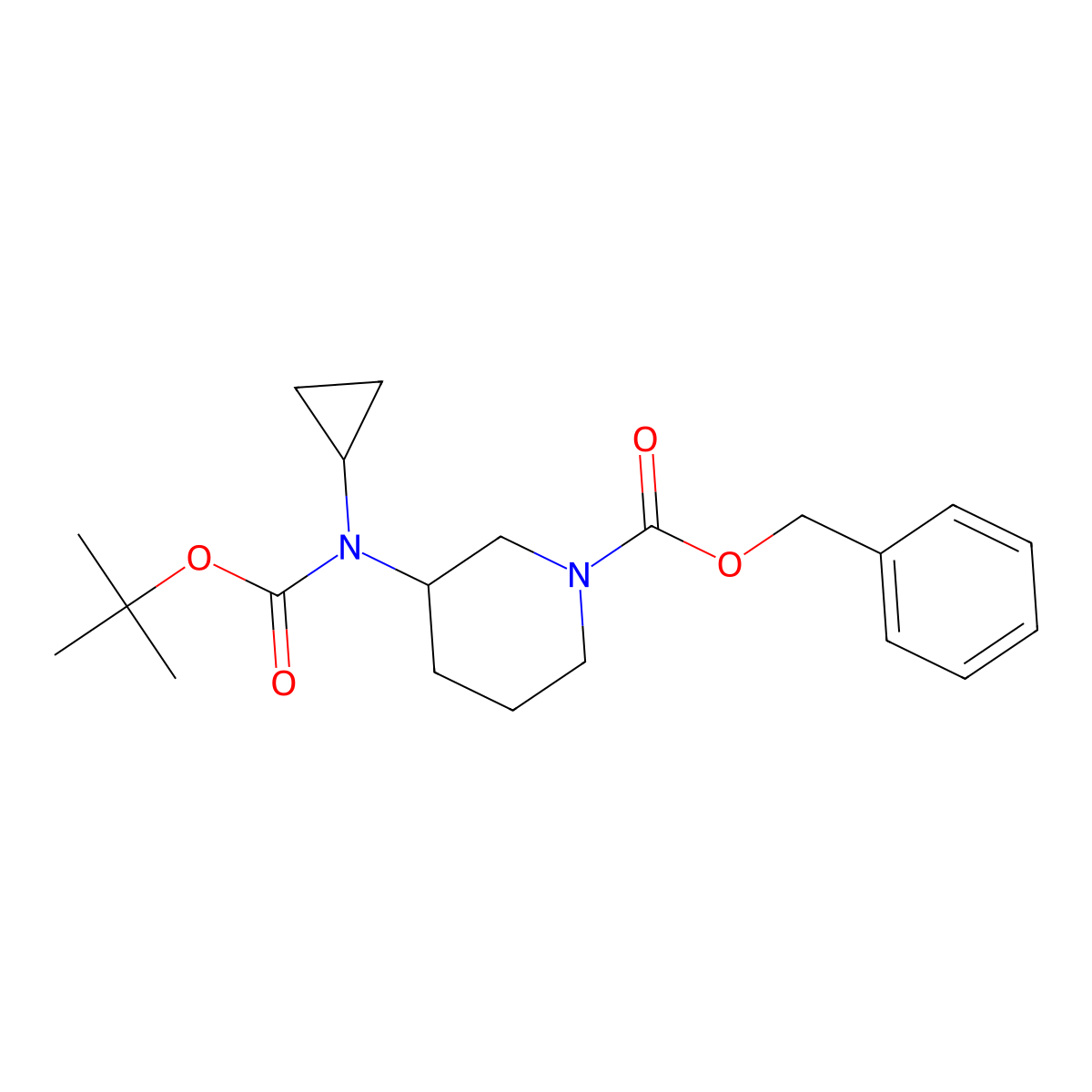 1-Cbz-3-[Boc(cyclopropyl)amino]piperidine molecular structure, CAS 1823267-91-9