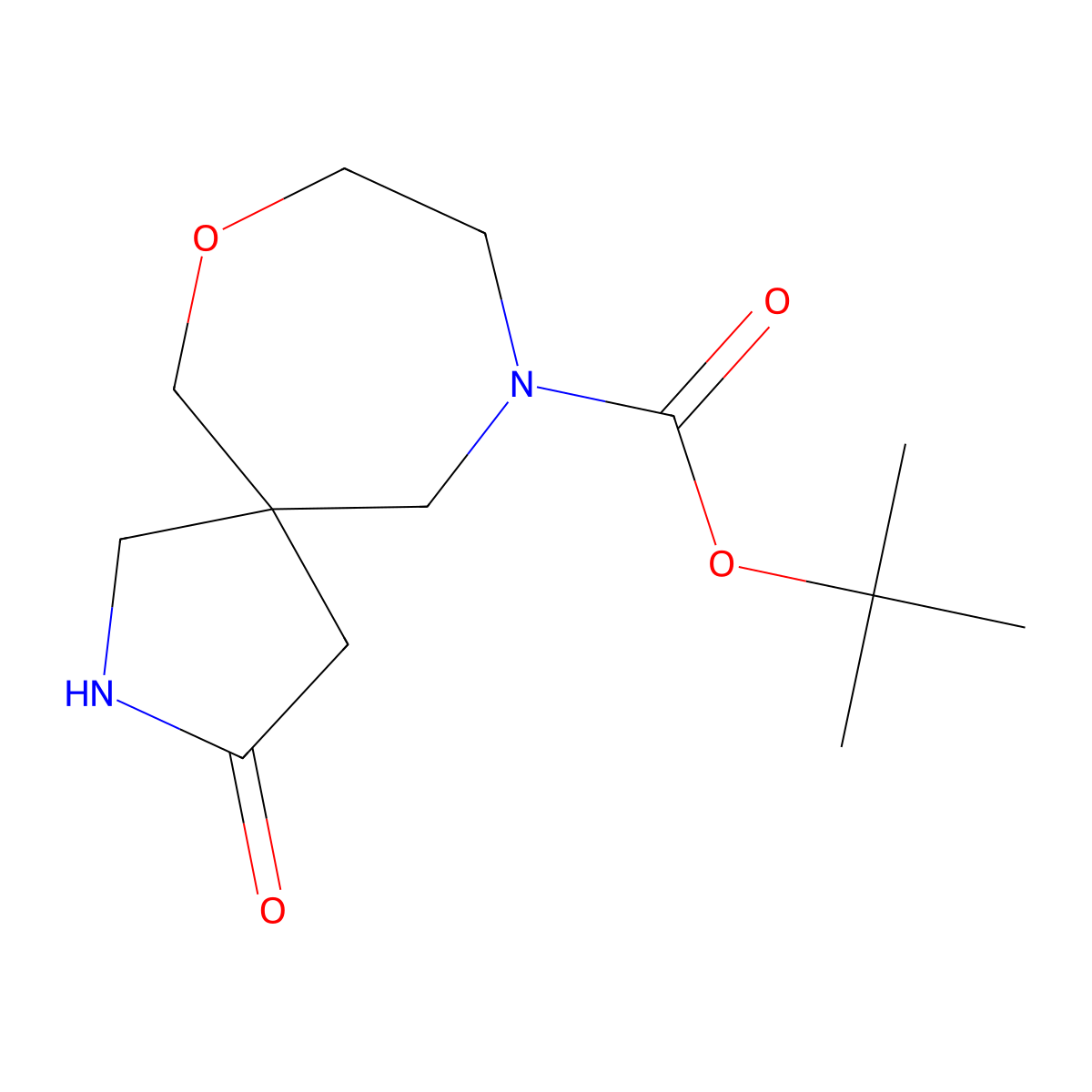 tert-Butyl 3-oxo-7-oxa-2,10-diazaspiro[4.6]undecane-10-carboxylate molecular structure, CAS 1823269-80-2
