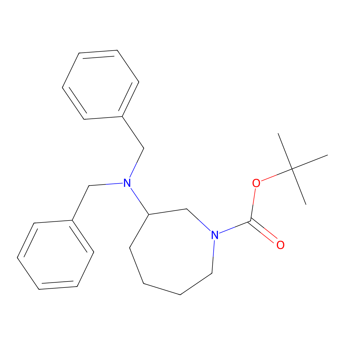 Tert-butyl 3-(dibenzylamino)azepane-1-carboxylate molecular structure, CAS 1823270-63-8