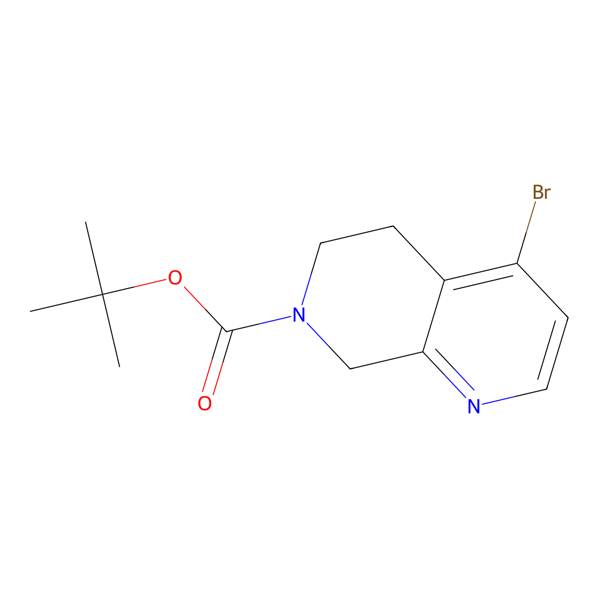 tert-Butyl 4-bromo-5,8-dihydro-1,7-naphthyridine-7(6H)-carboxylate molecular structure, CAS 1823271-33-5