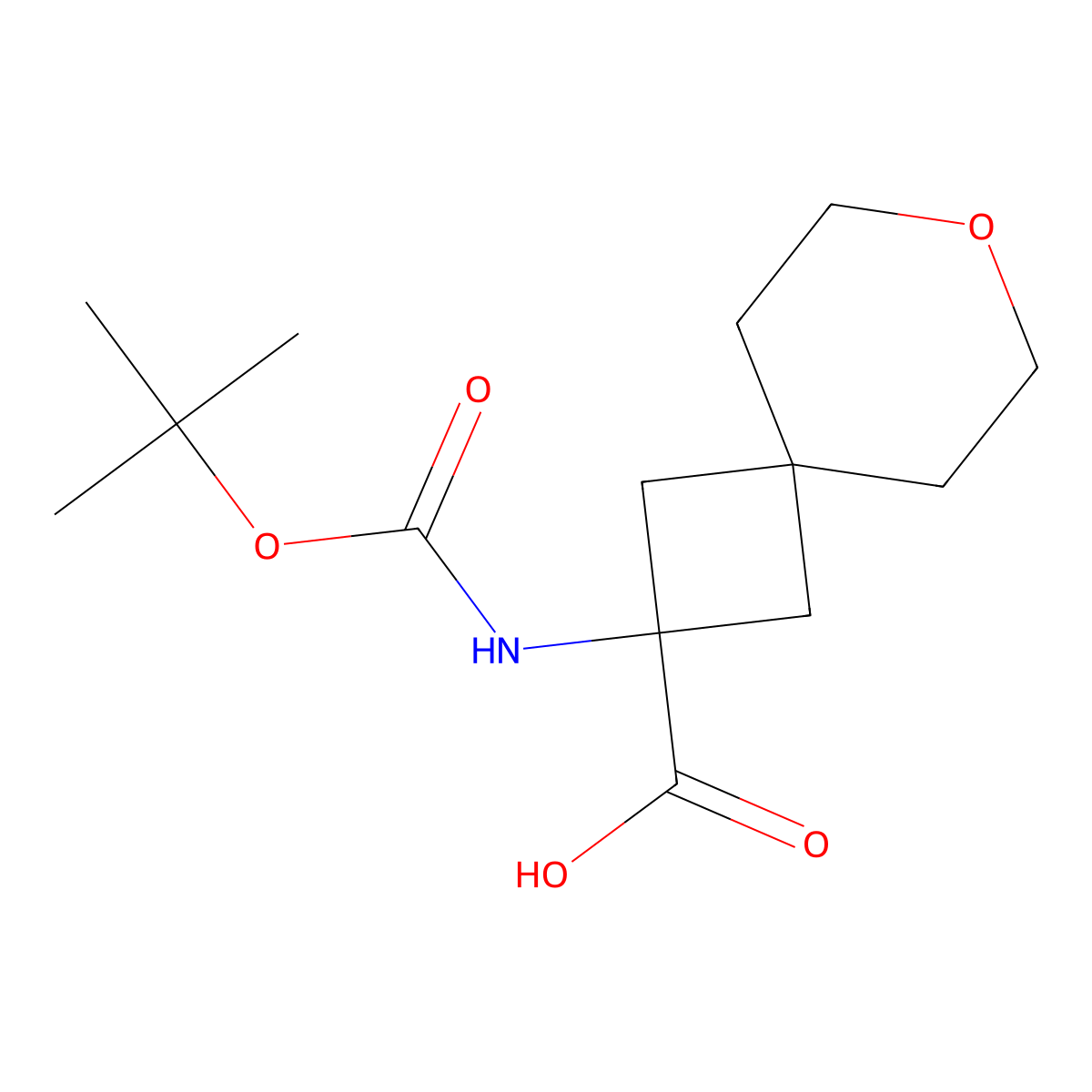 2-{[(Tert-butoxy)carbonyl]amino}-7-oxaspiro[3.5]nonane-2-carboxylic acid molecular structure, CAS 1823271-75-5