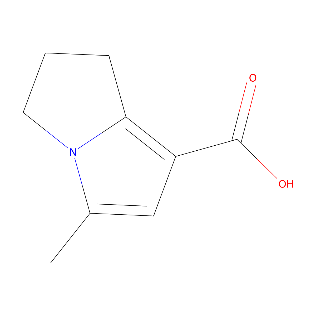 5-Methyl-2,3-dihydro-1H-pyrrolizine-7-carboxylic acid molecular structure, CAS 1823272-37-2