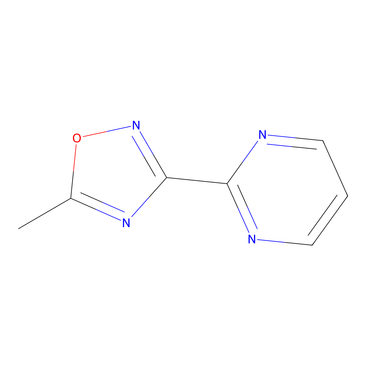 3-(2-Pyrimidinyl)-5-methyl-1,2,4-oxadiazole molecular structure, CAS 1823272-53-2