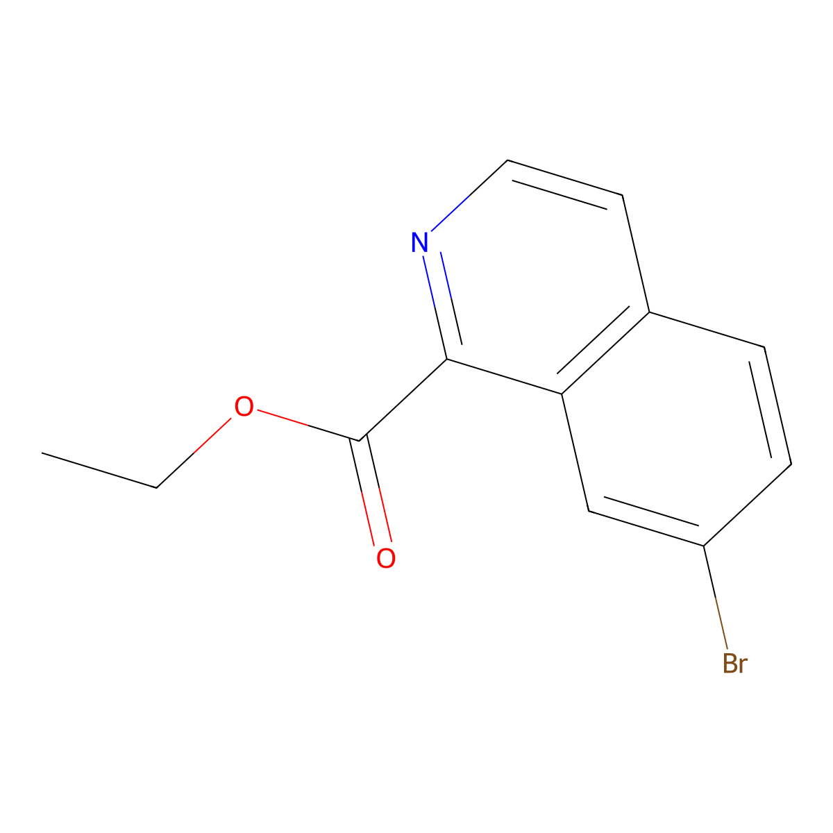 Ethyl 7-Bromoisoquinoline-1-carboxylate molecular structure, CAS 1823278-31-4