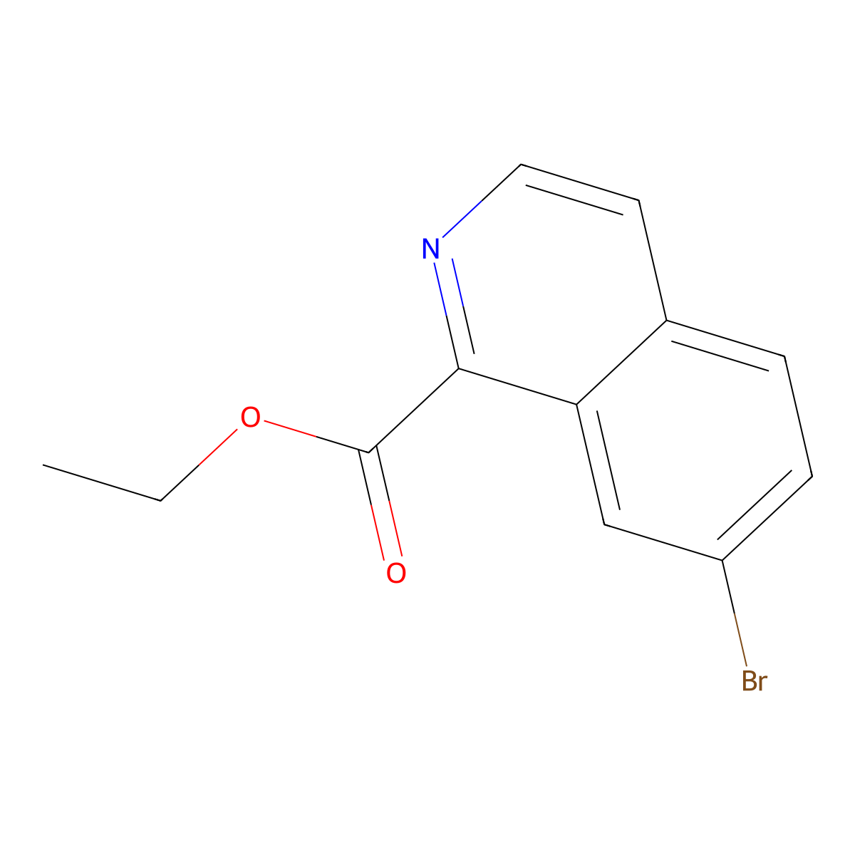Ethyl 7-Bromoisoquinoline-1-carboxylate molecular structure, CAS 1823278-31-4