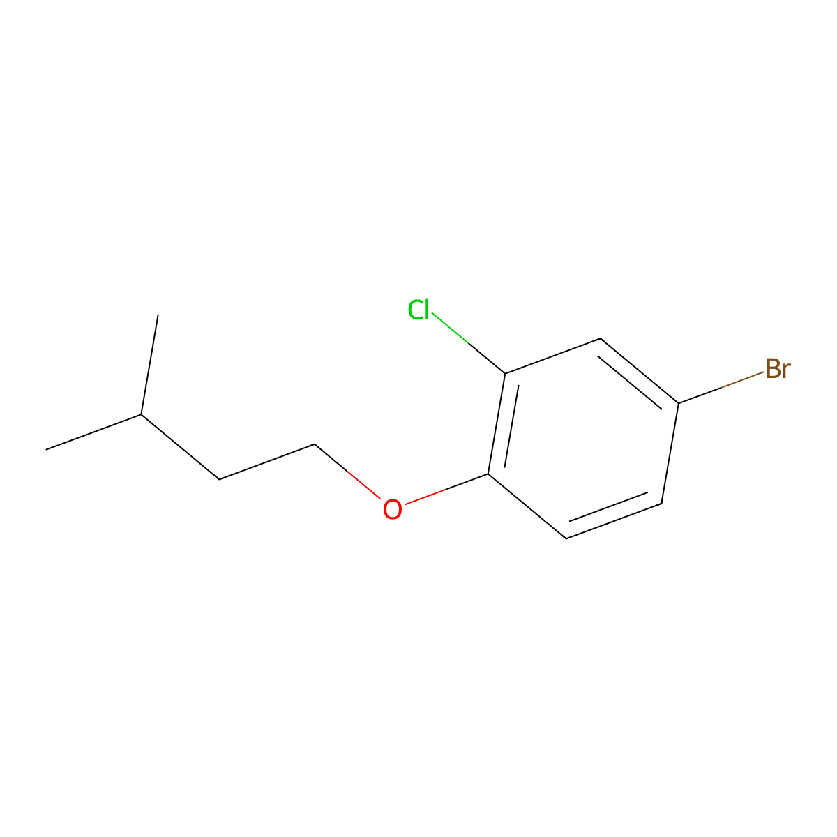 1-Bromo-3-chloro-4-iso-pentyloxybenzene molecular structure, CAS 1823288-34-1