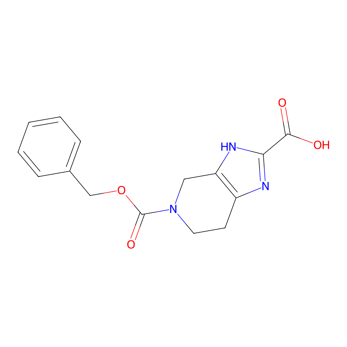 5-[(benzyloxy)carbonyl]-1H,4H,5H,6H,7H-imidazo[4,5-c]pyridine-2-carboxylic acid molecular structure, CAS 1823288-68-1