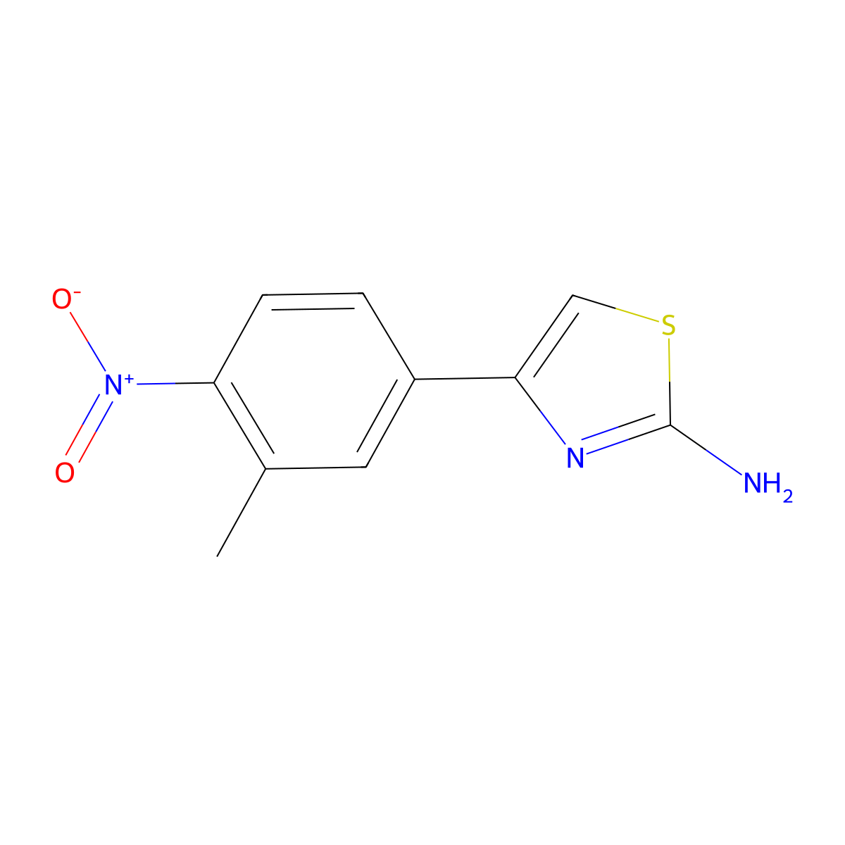 4-(3-Methyl-4-nitrophenyl)-1,3-thiazol-2-amine molecular structure, CAS 1823289-28-6